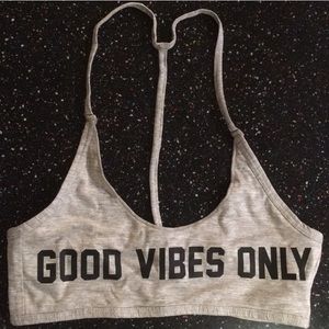 ❌SOLD❌ Spiritual Gangster “GOOD VIBES” bralette
